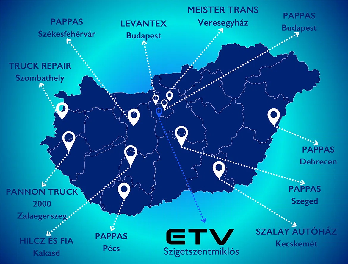 ETV Truck | SZERVIZ HÁLÓZATI PARTNEREK