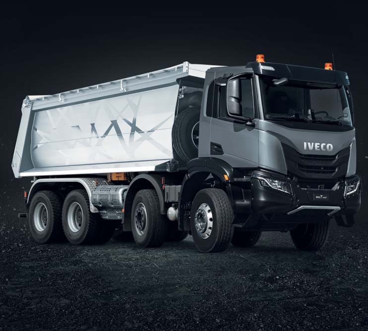 Iveco T-Way mezzo d'opera cava cantiere Ribaltabile_sx